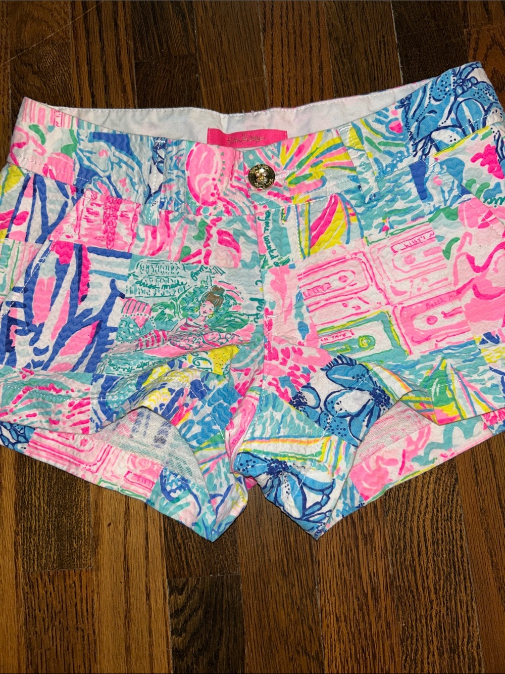 Lilly Pulitzer Bright Multi-Color High Waist short Shorts